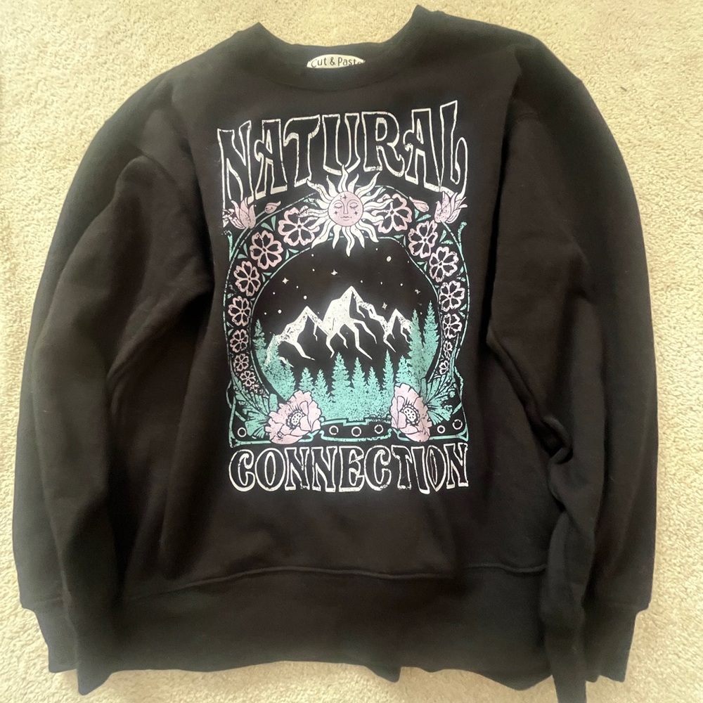 Black Graphic Sweater